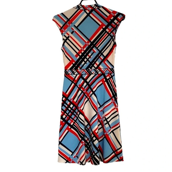 BCBG MAXAZRIA Y2K Dress XXS, Crossover Fit & Flare - Picture 3 of 7